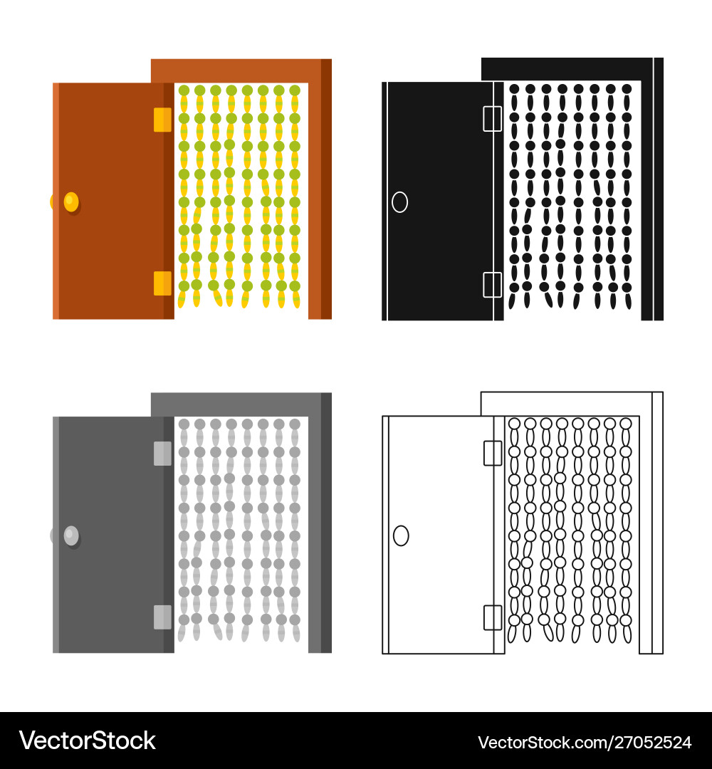 Isolated object door and open symbol Vector Image