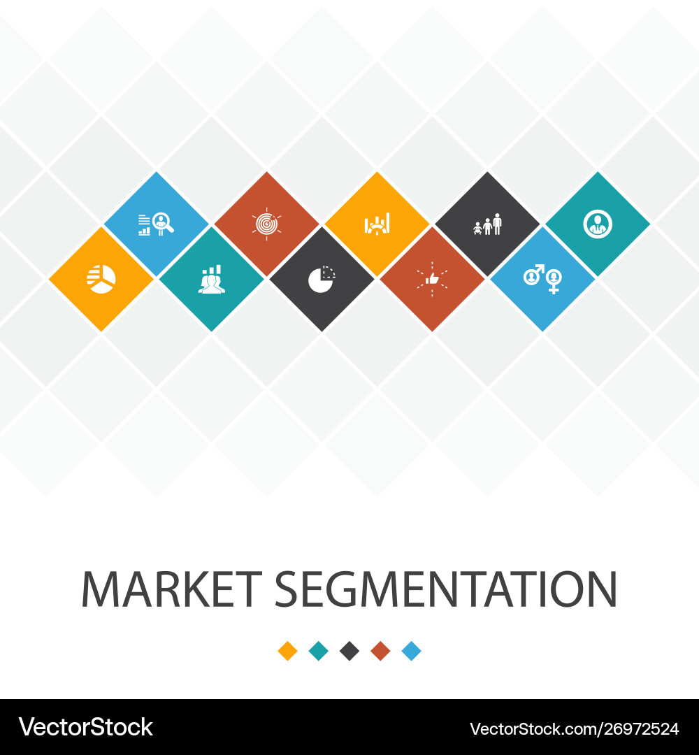 Market Segmentation UI Template vector image