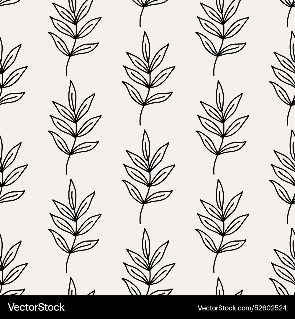 Minimalistic botanical seamless pattern Minimalistic botanical seamless pattern vector image