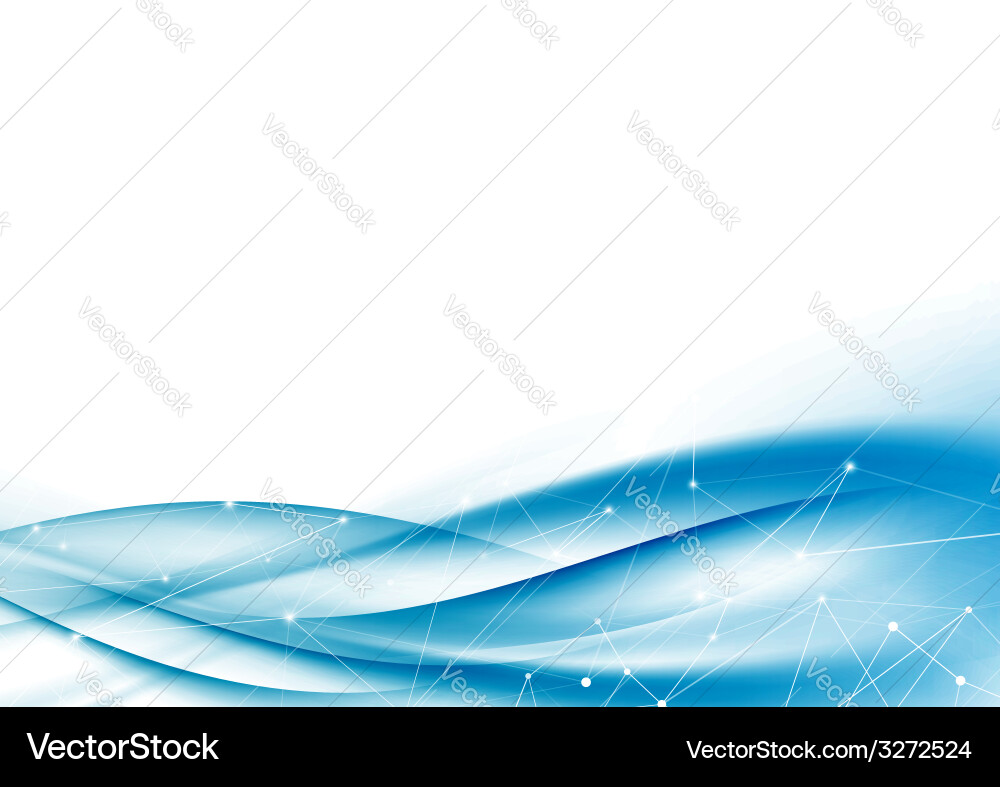 Modern blue tech net swoosh wave abstraction vector image