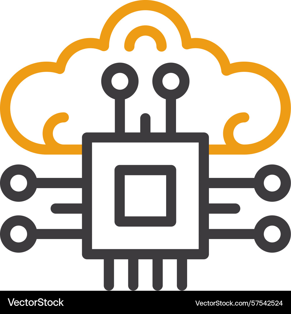 Neuroinformatics two color icon Vector Image