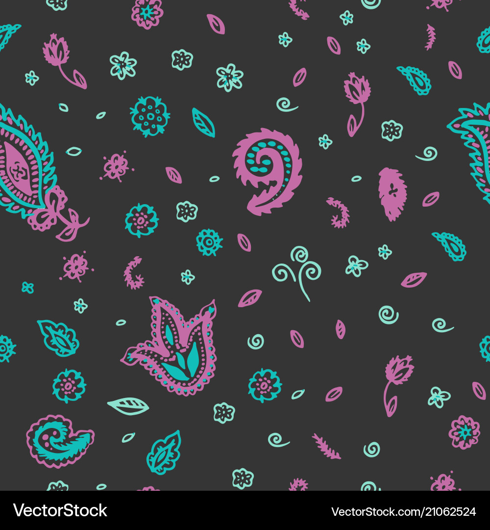 Paisley Floral Pattern vector image