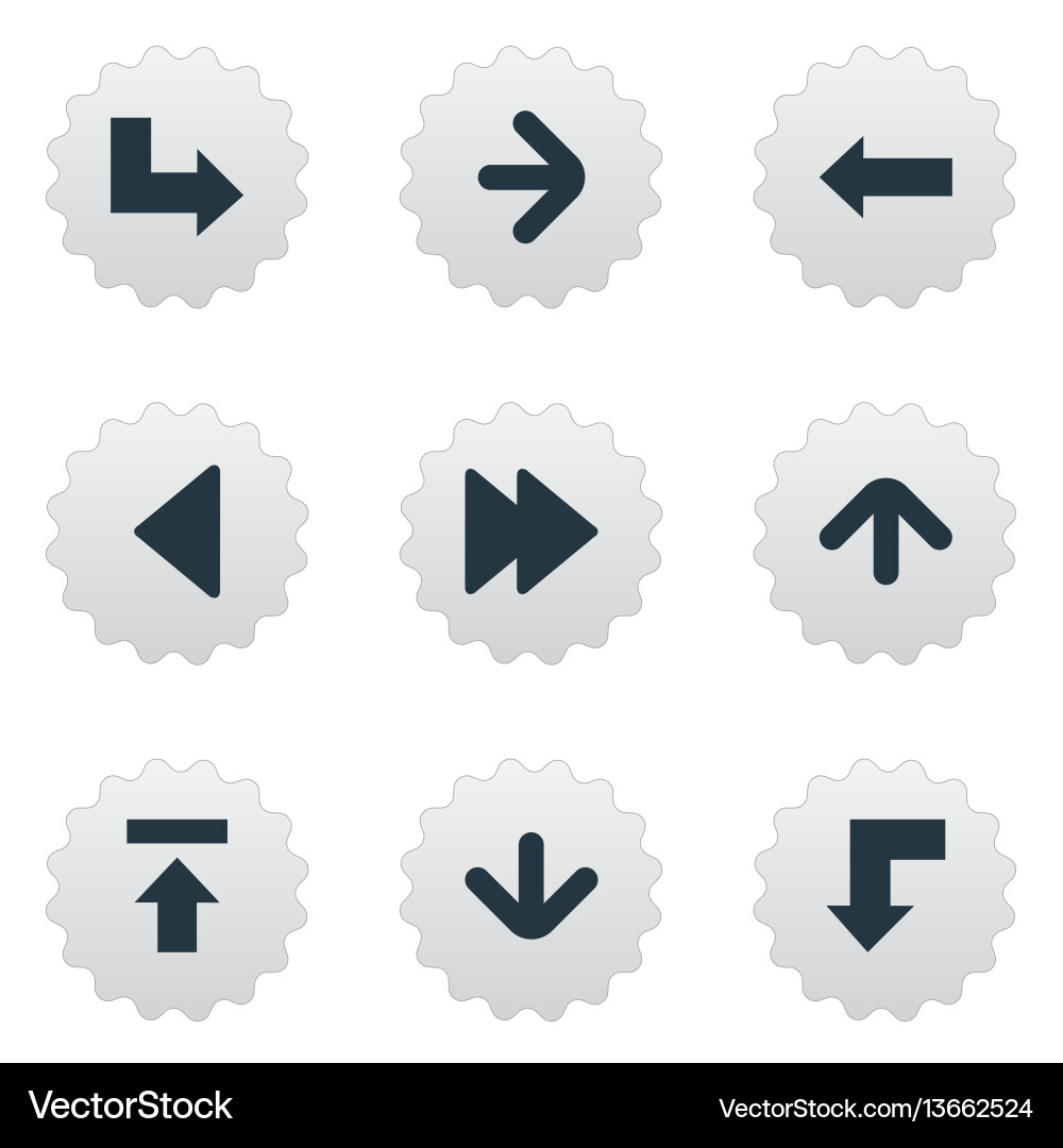 Set einfacher Zeigersymbole Set einfacher Zeigersymbole vektorbild
