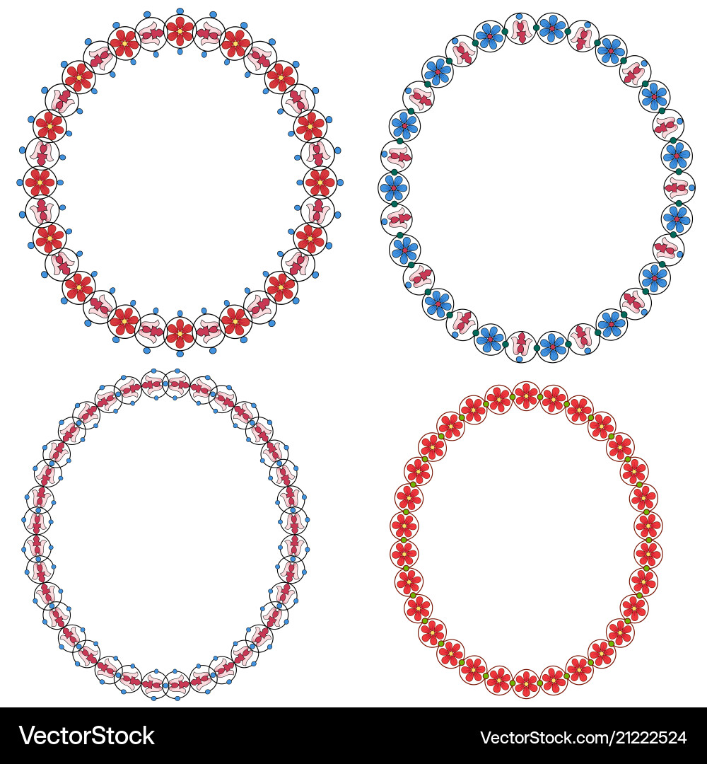 Set of multi-colored frames vector image