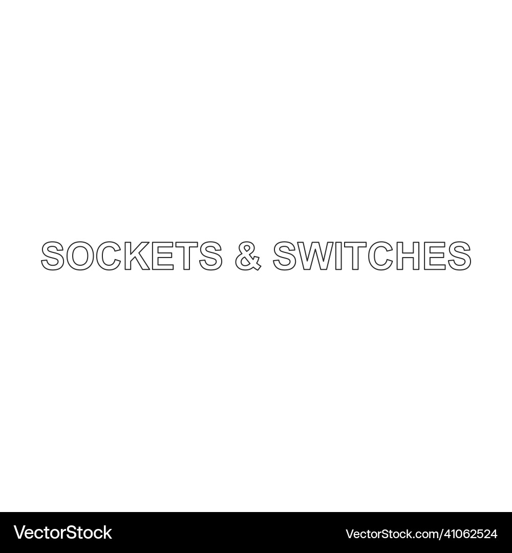 Socket of switch iconoutline icon Vector Image