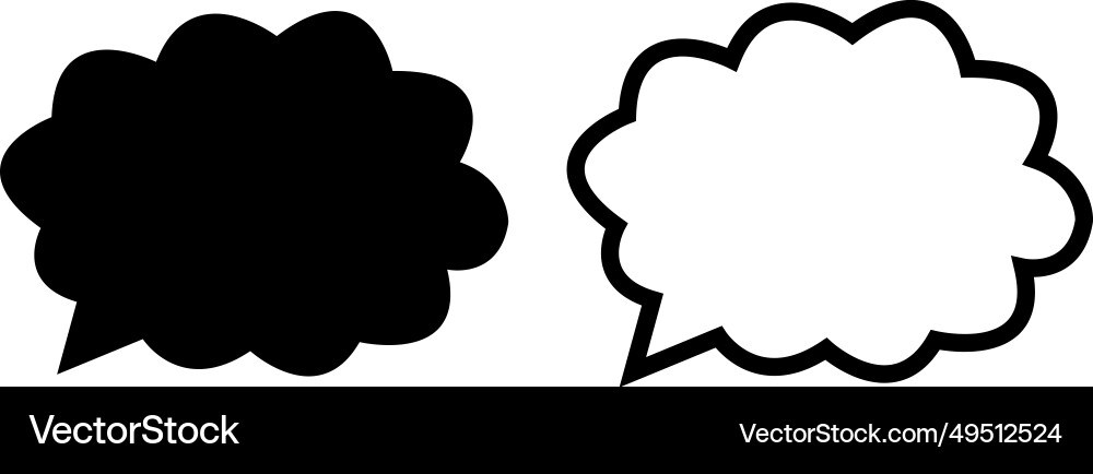 Talk bubble speech icons set blank empty bubbles Talk bubble speech icons set blank empty bubbles Vector Image