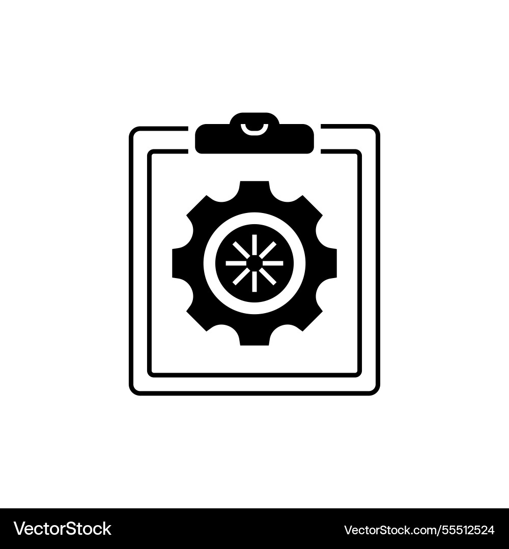 Task progress glyph icon linear style sign Task progress glyph icon linear style sign Vector Image