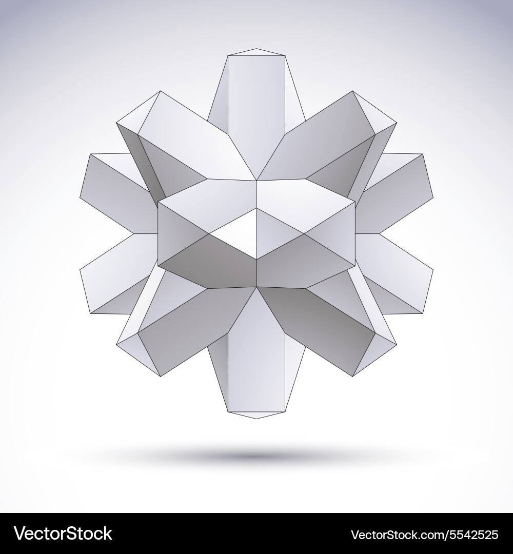 Abstract 3d object design element template Vector Image