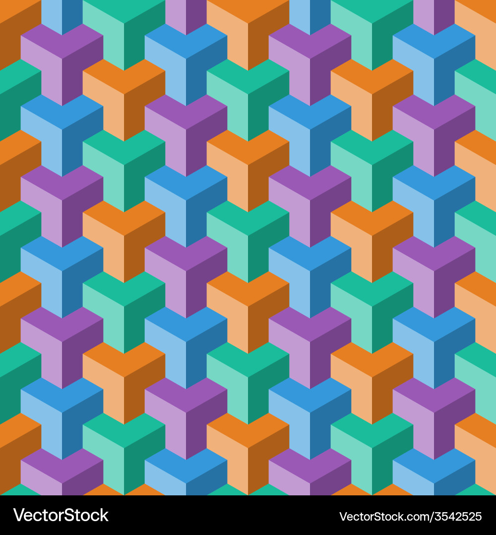 Abstract cube pattern Vector Image