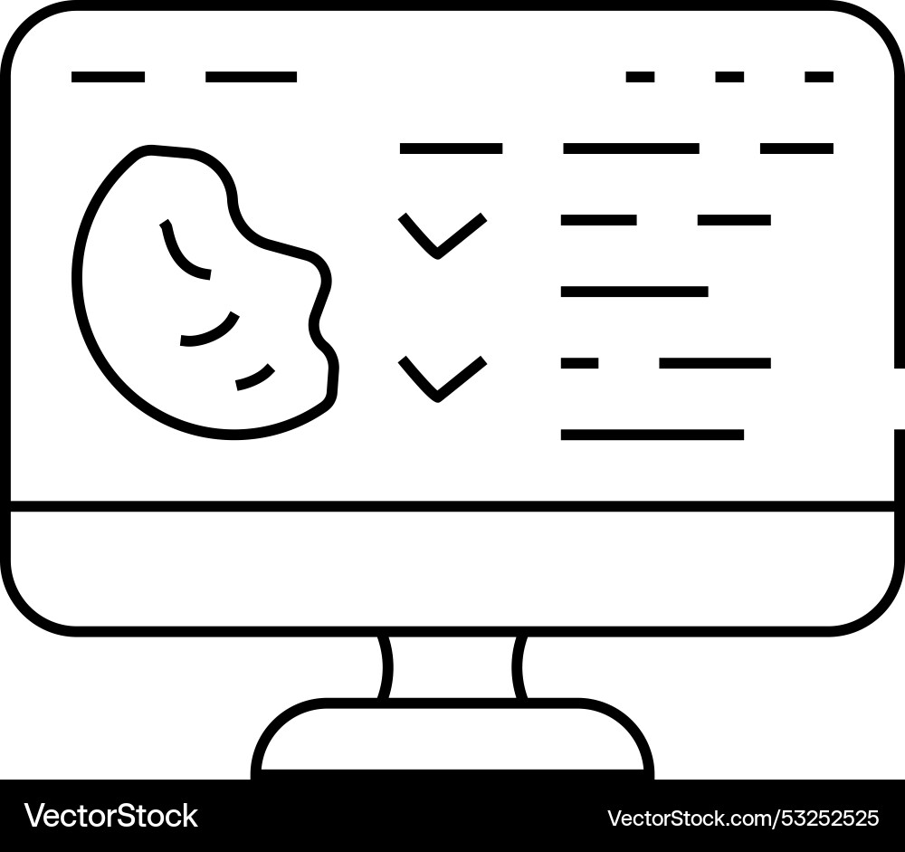 Access to cookies line icon Access to cookies line icon vector image