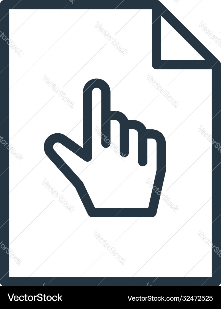 Click icon editable stroke linear Vector Image