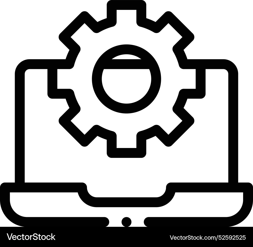 Configuration icon thin linear style design vector image