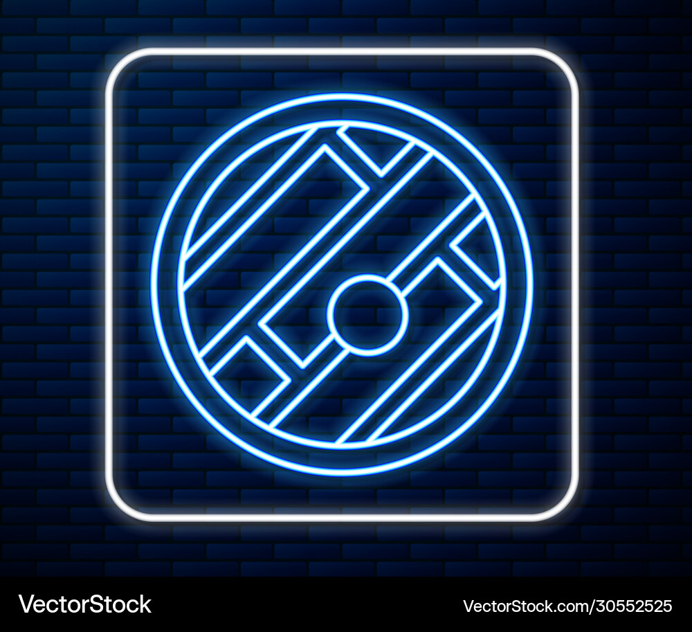Glowing neon line folded map with location marker Vector Image
