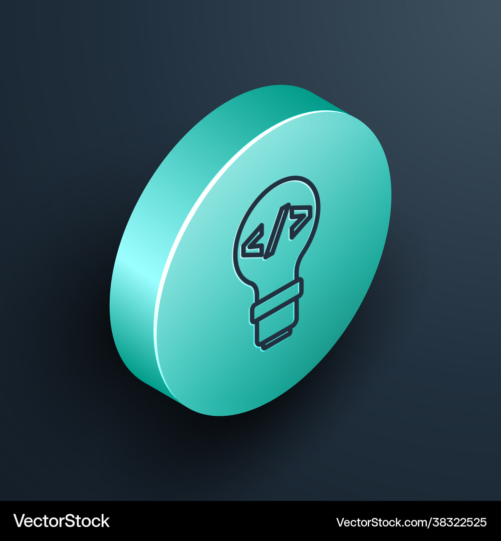 Isometric line web design and front end Isometric line web design and front end vector image