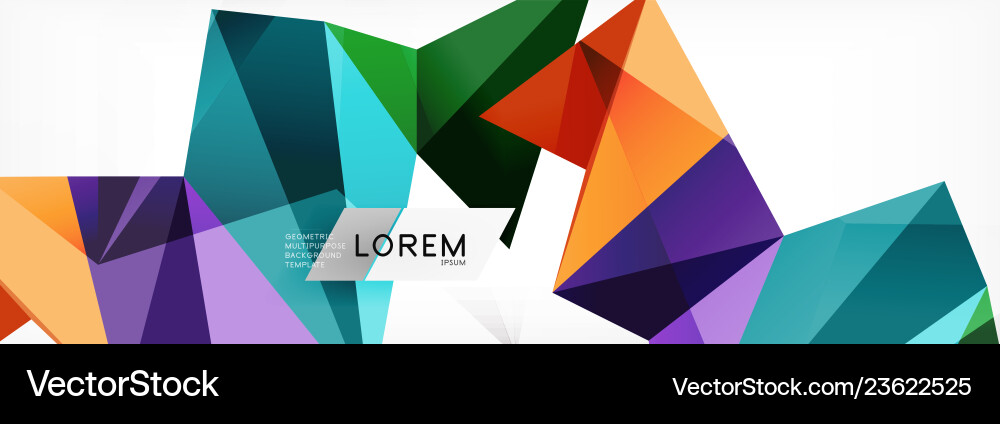 Mosaic triangular low poly style abstract Mosaic triangular low poly style abstract vector image