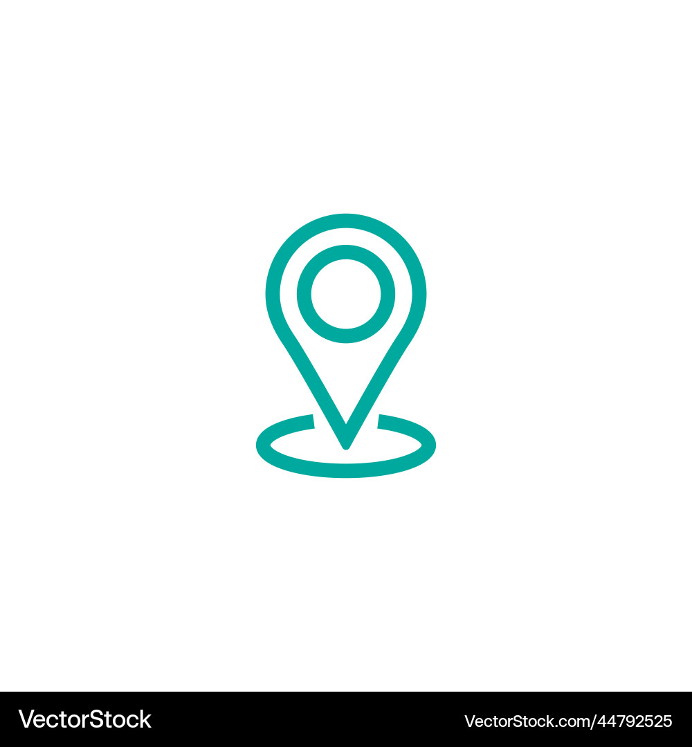 Outline location icon gps pointer map pin vector image