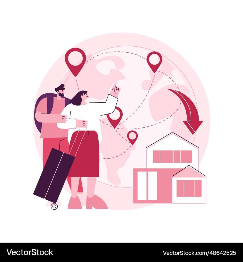 Return migration abstract concept Return migration abstract concept vector image