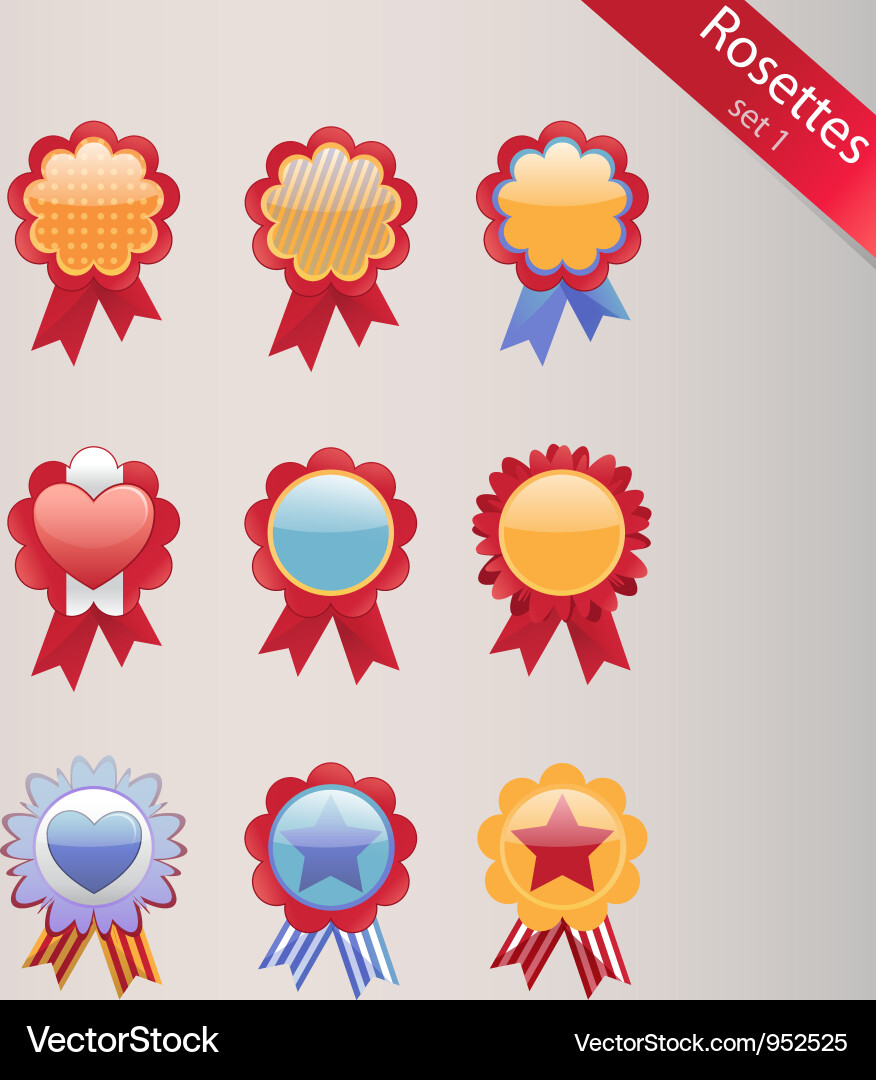 Rosettes set Vector Image