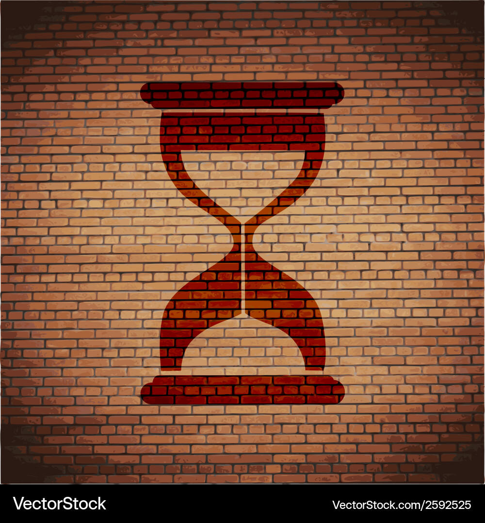 Sand clock glass timer flat modern web button vector image