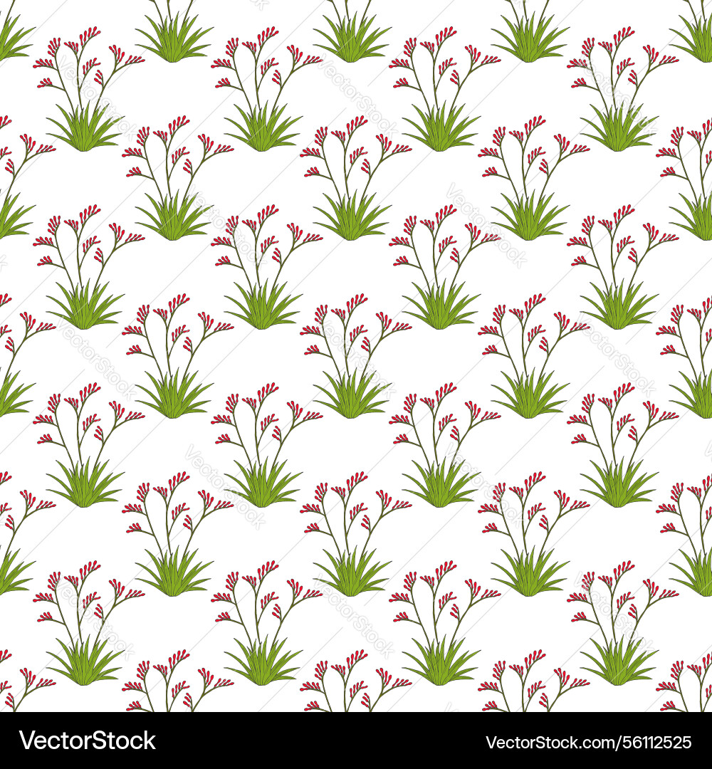 Seamless pattern with red kangaroo paw Seamless pattern with red kangaroo paw vector image