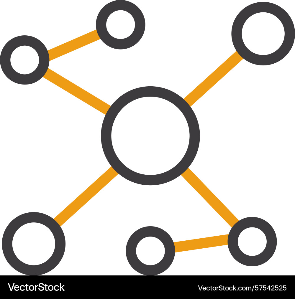 Swarm algorithm two color icon Vector Image
