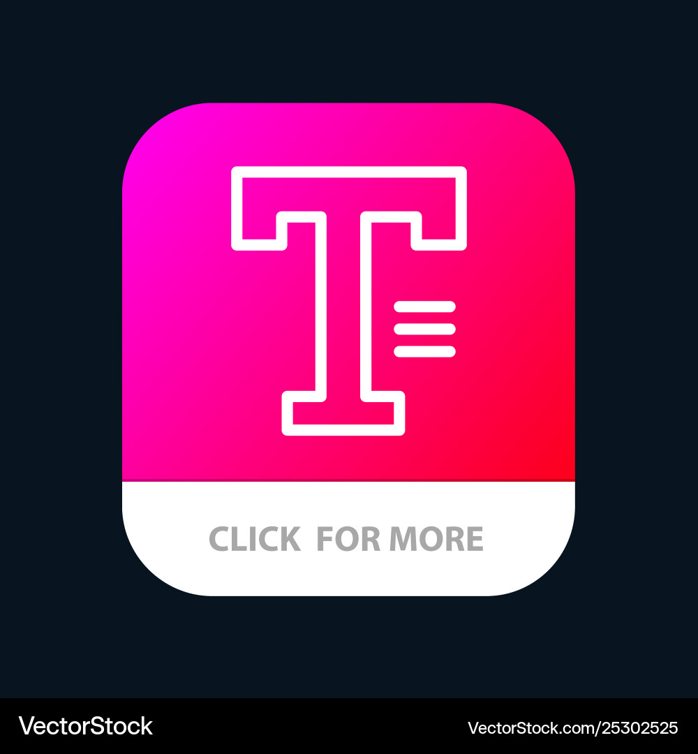 Type text write word mobile app button android Type text write word mobile app button android vector image