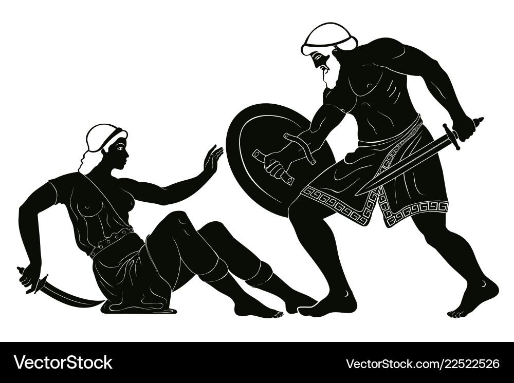 12 exploits of hercules vector image