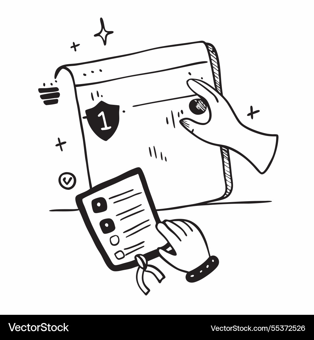 2d as secure access control icon with a keycard 2d as secure access control icon with a keycard vector image