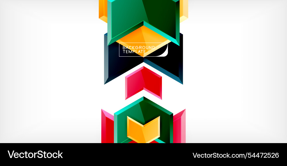 3d arrow techno design template Royalty Free Vector Image