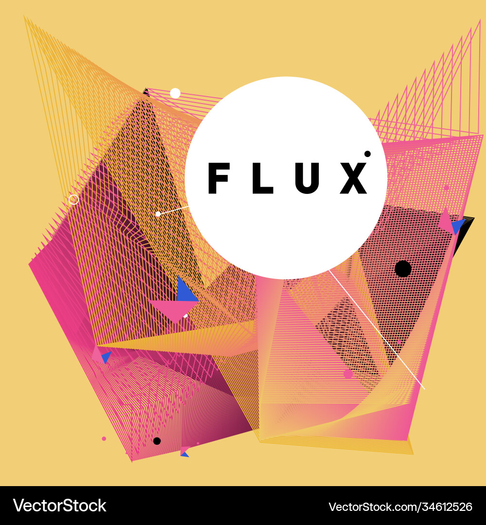 3d colorful wave background dynamic flux effect Vector Image