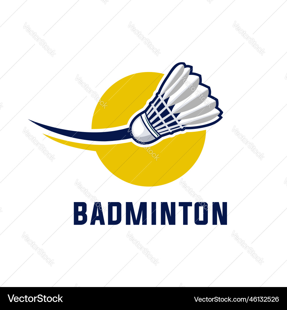 Badminton shuttlecock sport graphic template Badminton shuttlecock sport graphic template vector image