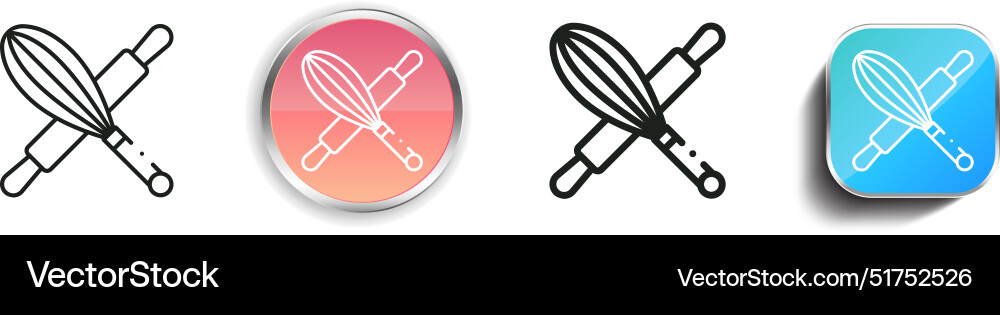 Bakery icon thin linear regular and button style Bakery icon thin linear regular and button style Vector Image