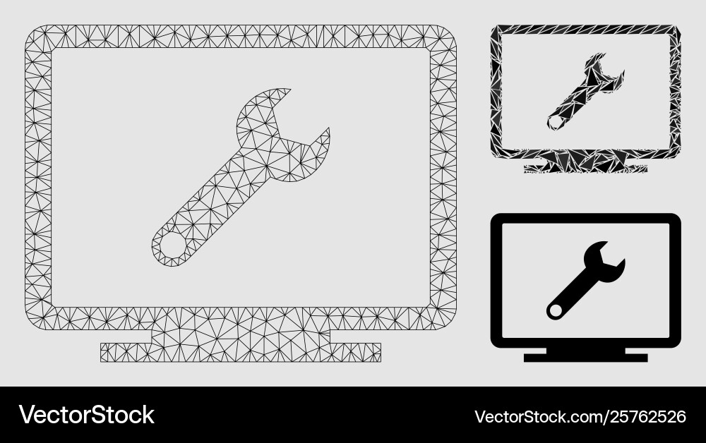 Development mesh 2d model and triangle Development mesh 2d model and triangle vector image