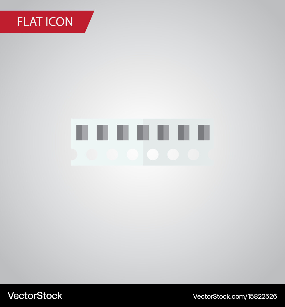 Isolated ram flat icon memory element can Vector Image