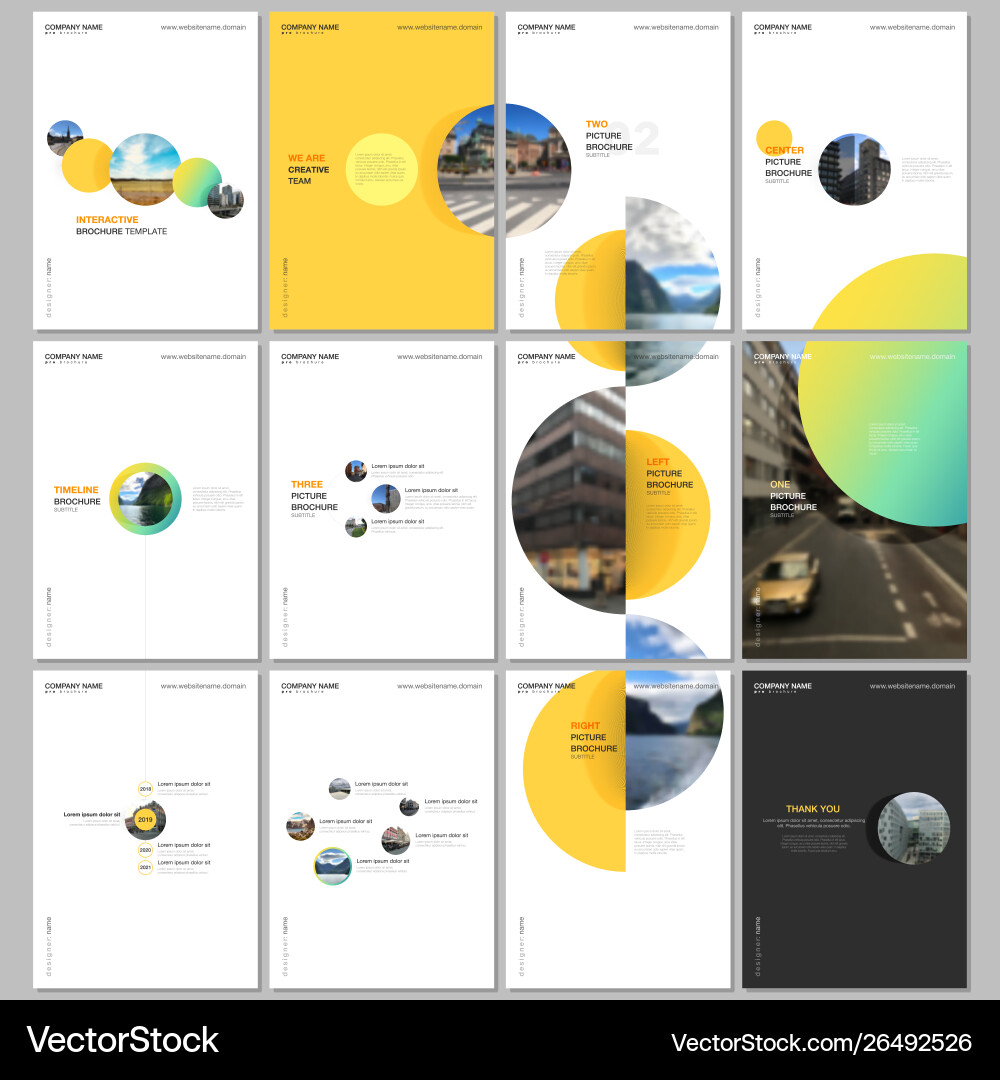 Minimal brochure templates with colorful gradient Vector Image