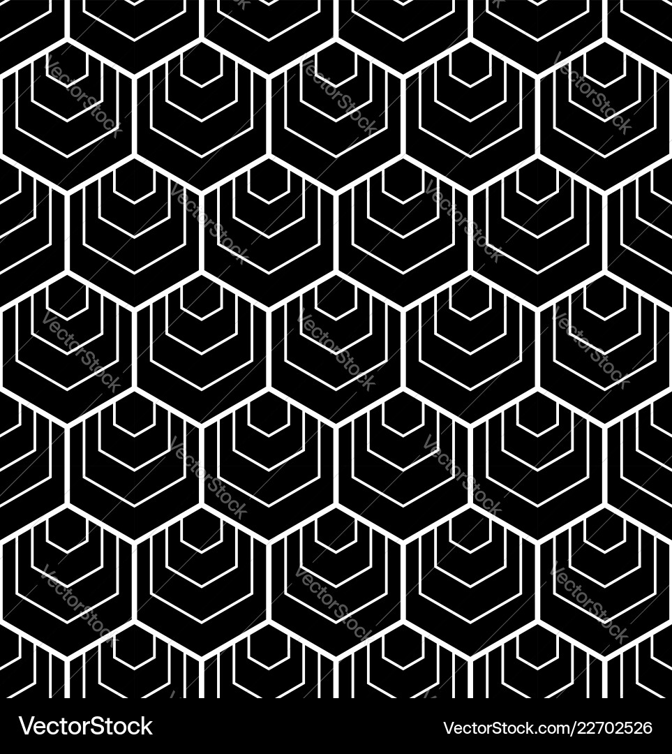 Seamless hexagons pattern Seamless hexagons pattern vector image