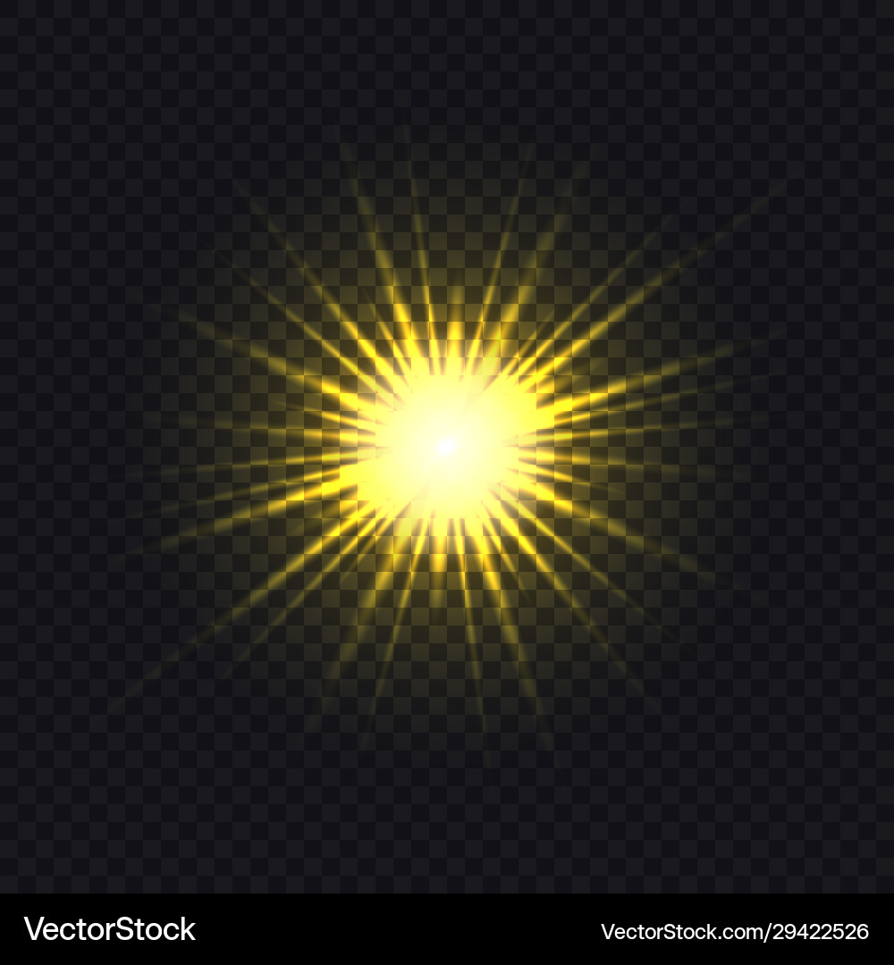 Sun rays on a transparent background Sun rays on a transparent background vector image