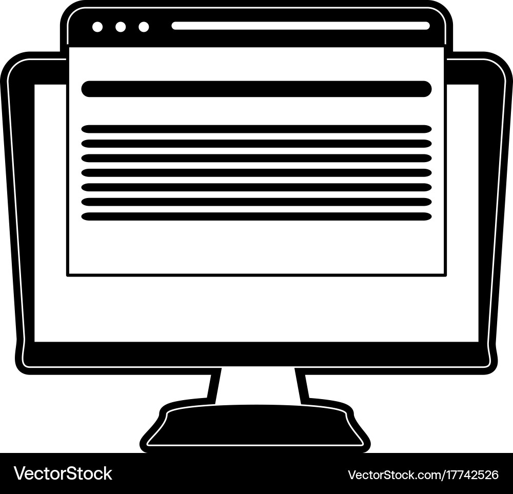 Tab open on computer screen icon image Vector Image