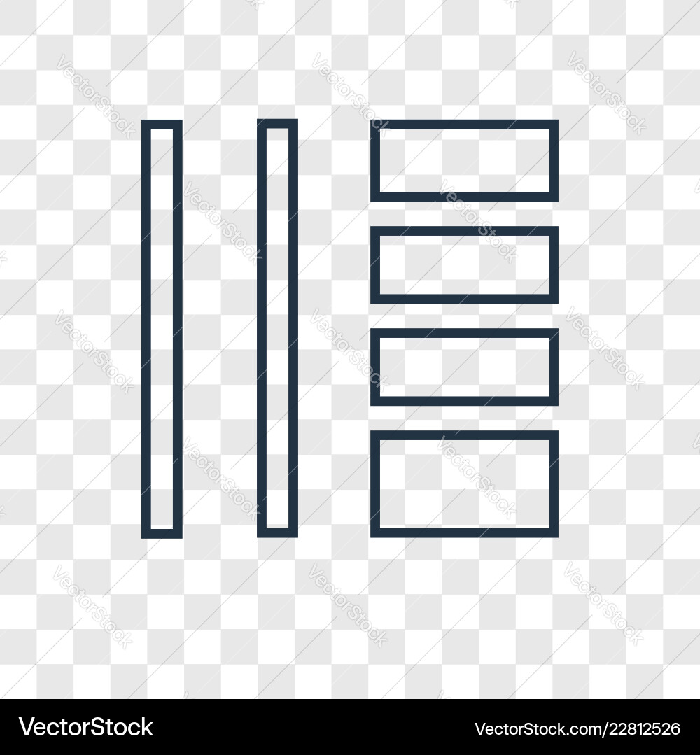 Tile concept linear icon isolated on transparent Tile concept linear icon isolated on transparent Vector Image