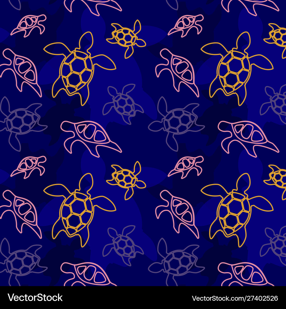 Turtle pattern Turtle pattern vector image