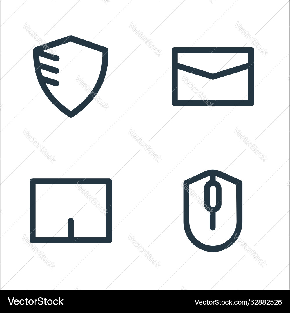 User interface line icons linear set quality User interface line icons linear set quality vector image