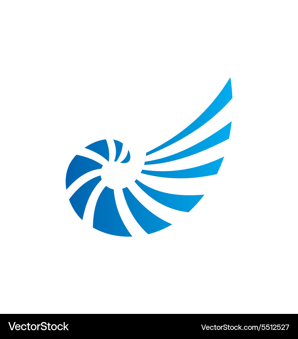 Abstract Seashell Logo Vector Image