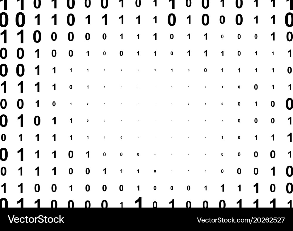 Binary Computer Code Halbton Muster vektorbild
