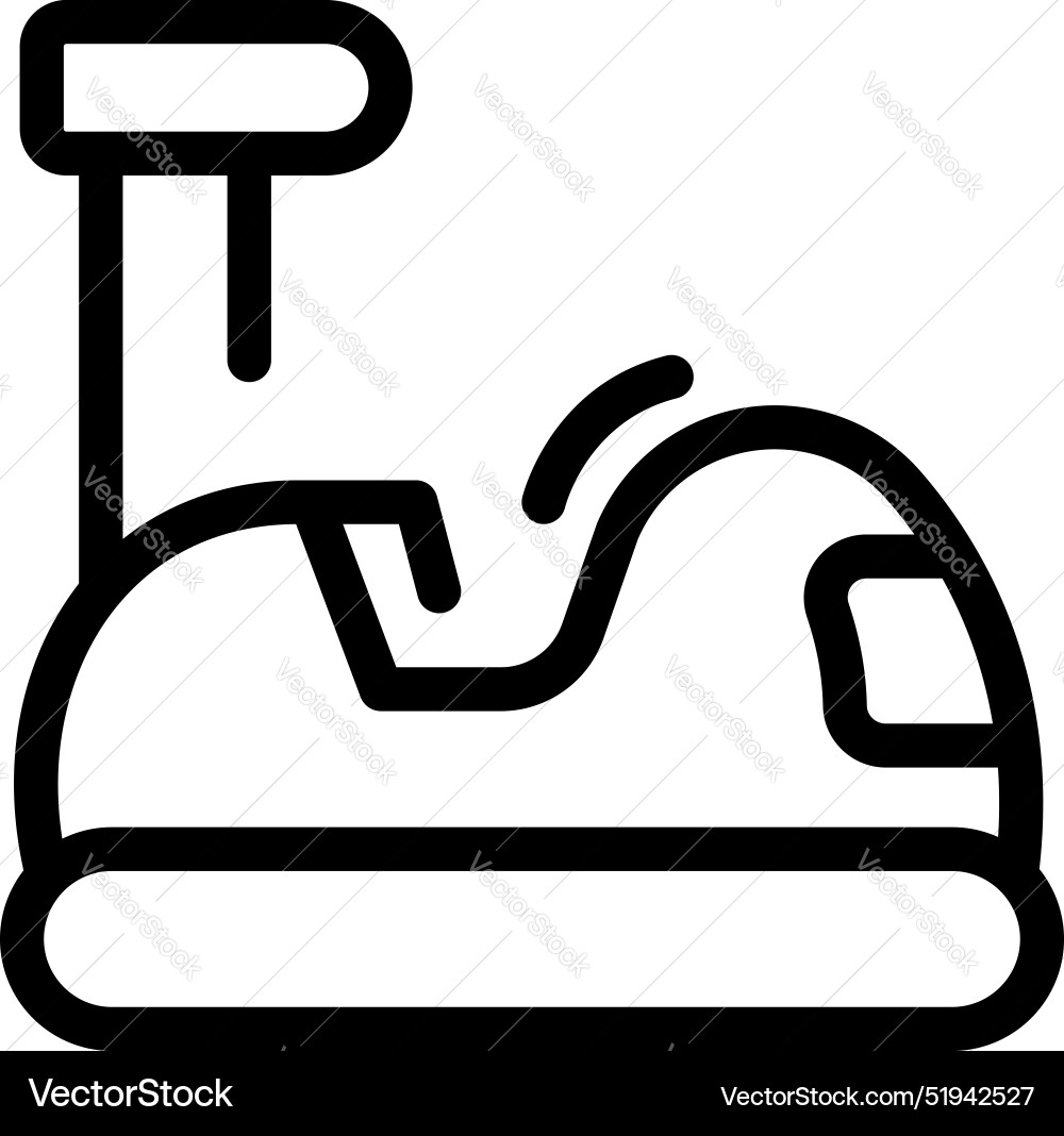 Bumper car moving on amusement park ride Vector Image