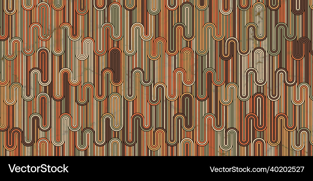Geometric pattern with circle wave lines retro Geometric pattern with circle wave lines retro vector image