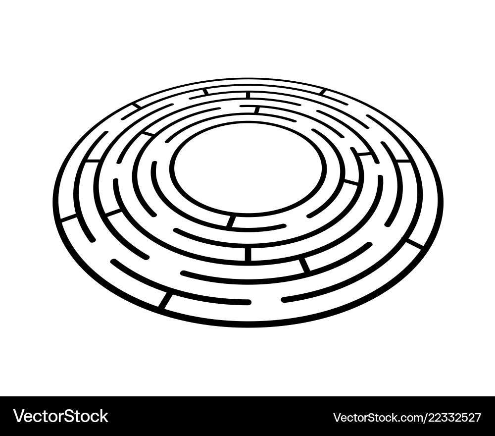 Labyrinth icon flat template design element Labyrinth icon flat template design element vector image