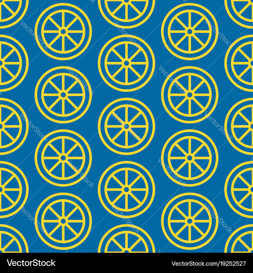 Lemon Slice Pattern Background Vector Image