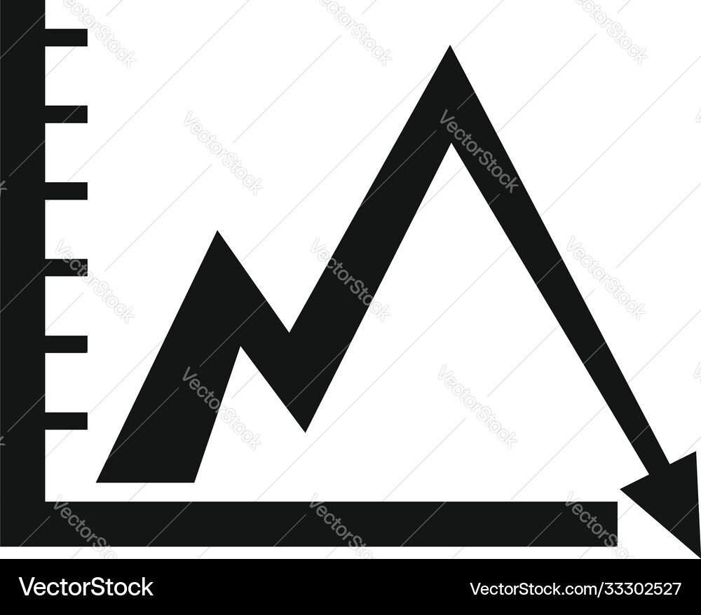 Regression icon simple style Regression icon simple style vector image