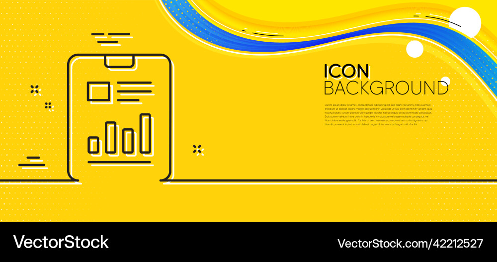 Report document line icon analysis chart minimal vector image