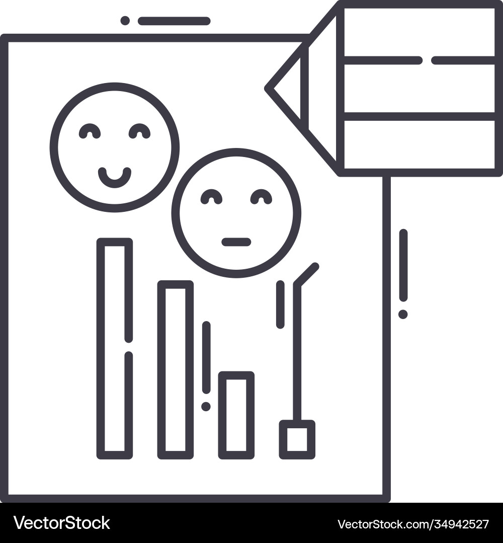 Scoring chart icon linear isolated Scoring chart icon linear isolated Vector Image